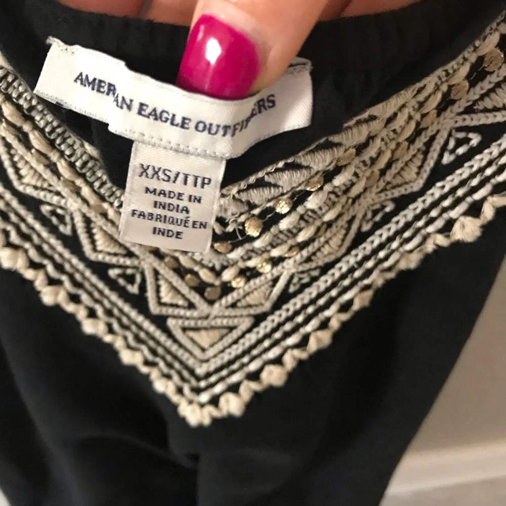 American Eagle Embroidered Top Size XXS